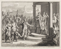 KG 12294
<br/>
Ambrosius weigert Theodosius toegang tot de tempel
<br/>
<em>Boulogne, Louis (1654 - 1733)</em>